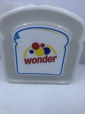 Wonder Bread Sandwich Keeper, Lunch Box, Snack, Plastic Container with Lid